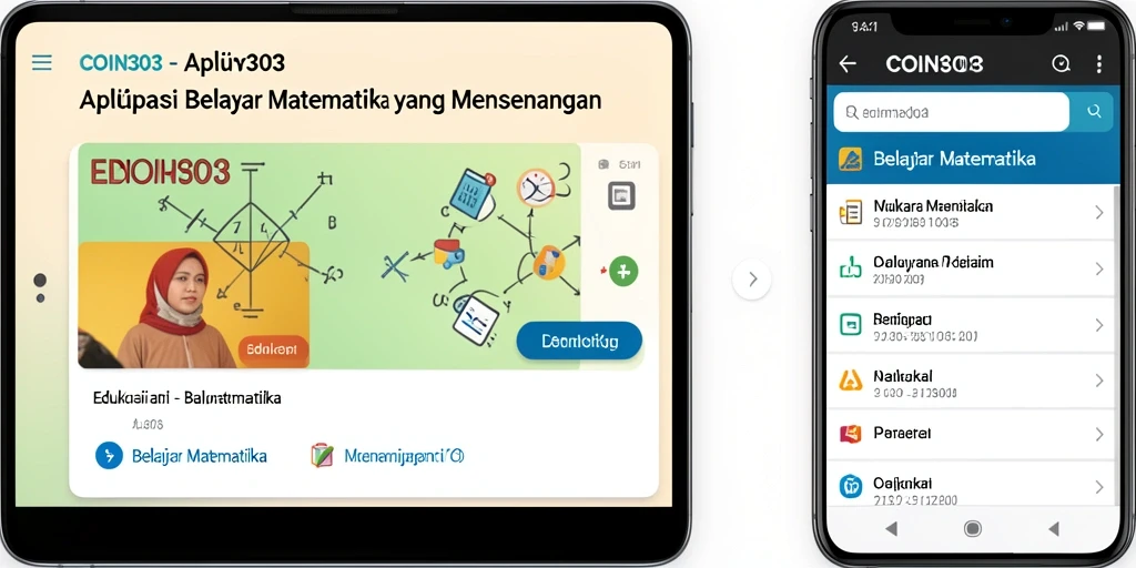 Antarmuka COIN303 yang menarik dan edukatif dalam belajar Matematika.