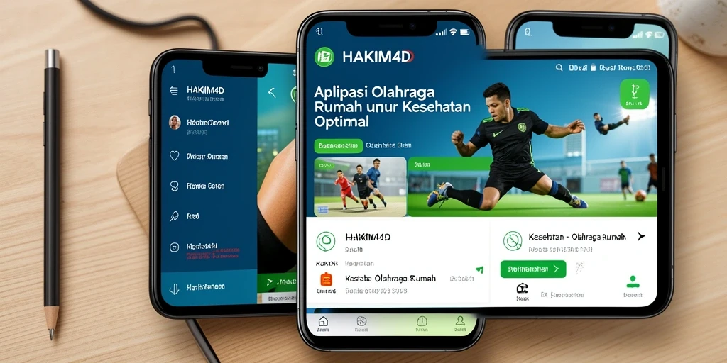 Tampilan antarmuka aplikasi HAKIM4D untuk olahraga rumah.