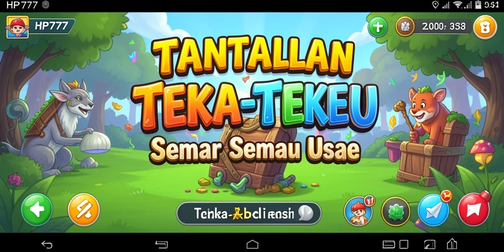Antarmuka HP777 dengan beragam teka-teki menarik.