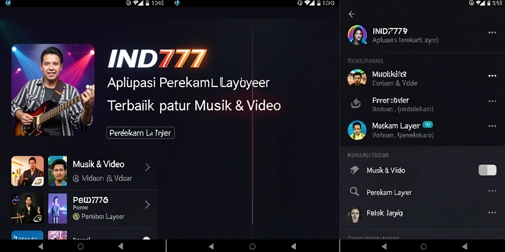 Tampilan antarmuka aplikasi Perekam Layar IND777 yang sederhana dan berfungsi.