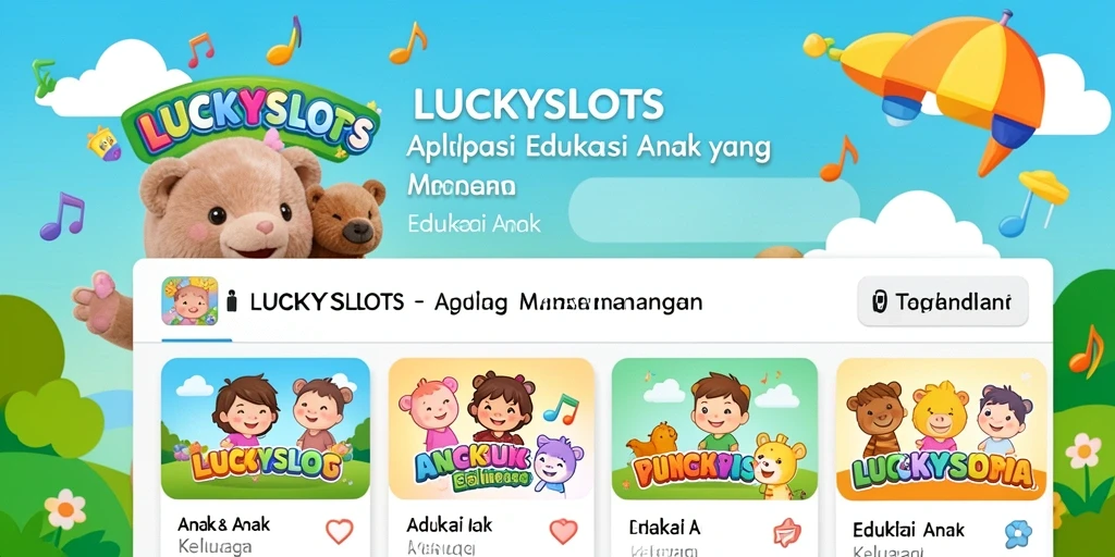 Antarmuka pengguna LUCKYSLOTS yang interaktif untuk pendidikan anak.