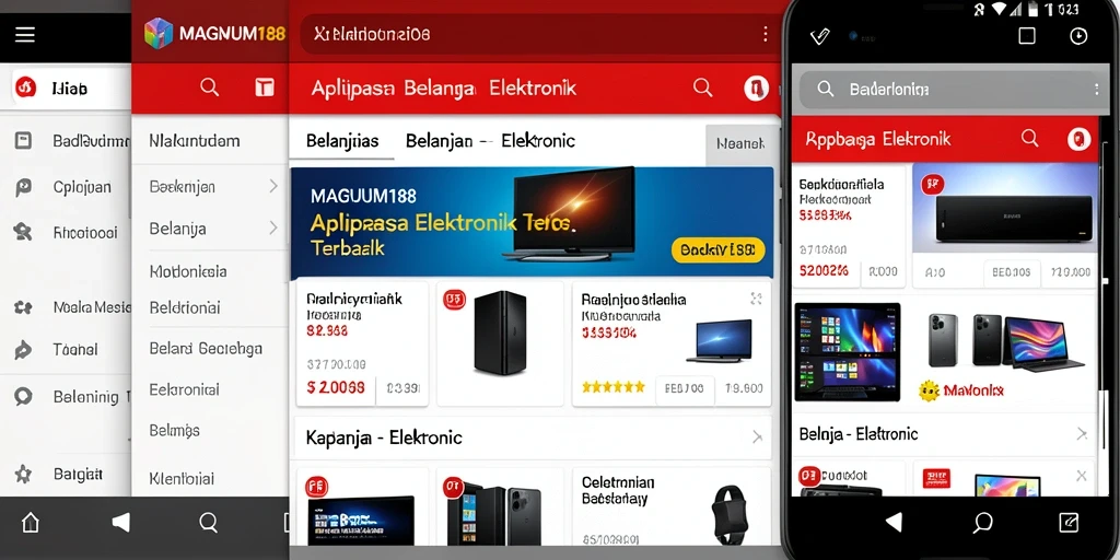 Antarmuka aplikasi MAGNUM188 yang menarik dan fungsional untuk belanja elektronik.