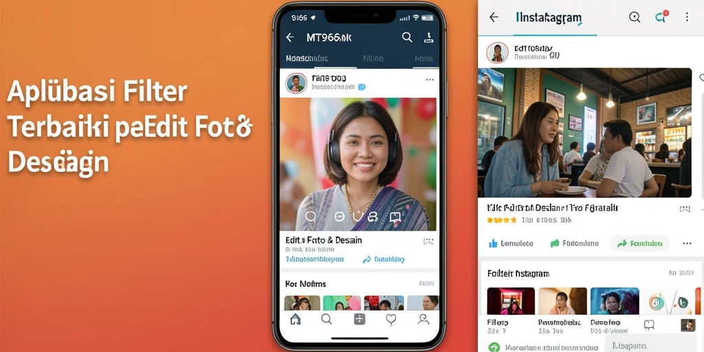 Antarmuka MT966 yang intuitif dengan pilihan filter menarik.
