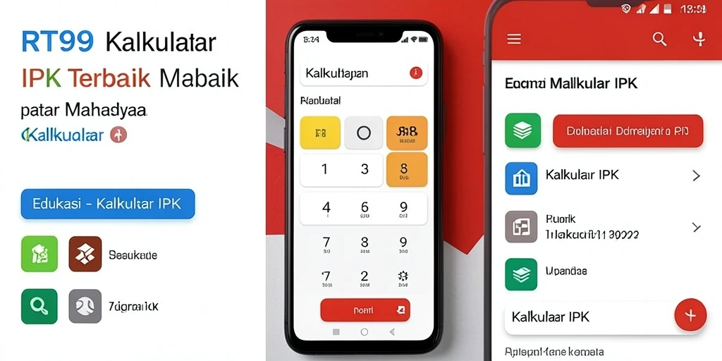 Tampilan antarmuka RT99 yang sederhana dan efektif untuk Kalkulator IPK.